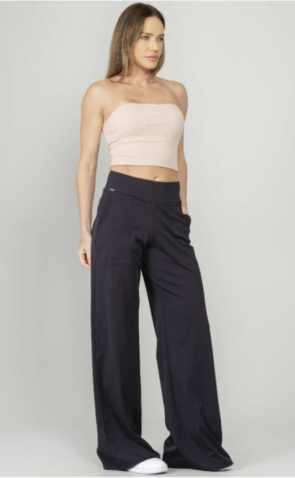 Calça Pantalona Run More preto