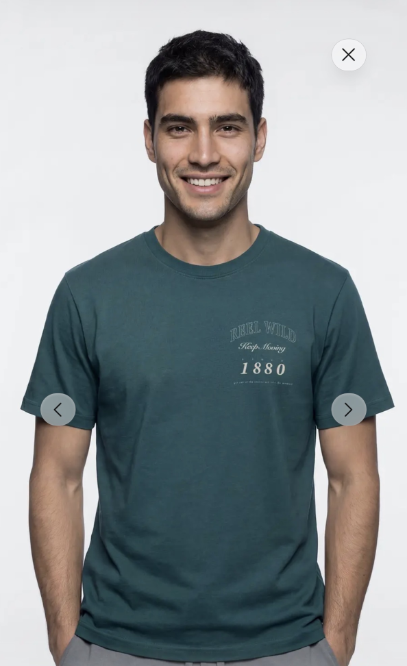 Camiseta Algodão Verde Estampada