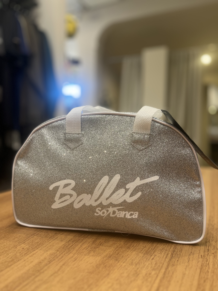 Bolsa Ballet Prata Glitter