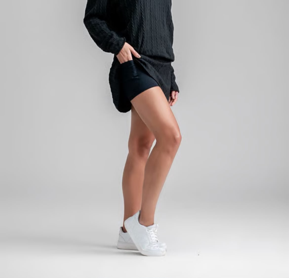 Saia Short Trico Larulp preto