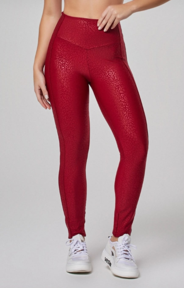 Legging Estampa onça Vestem vermelho