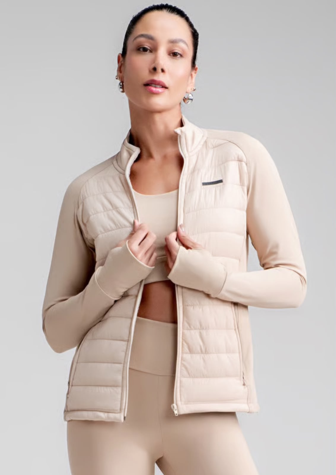 Jaqueta Puffer Larulp bege