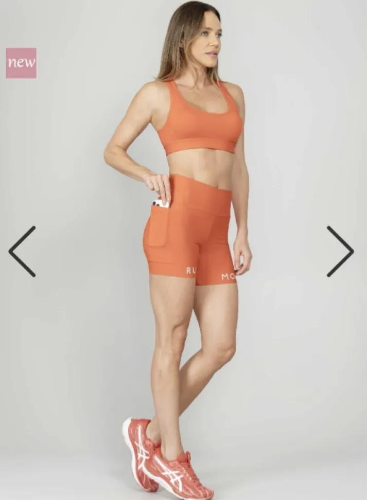 Top Alta sustentação Run More laranja