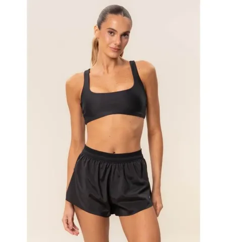 Short Cardio Plissado Vivame Preto