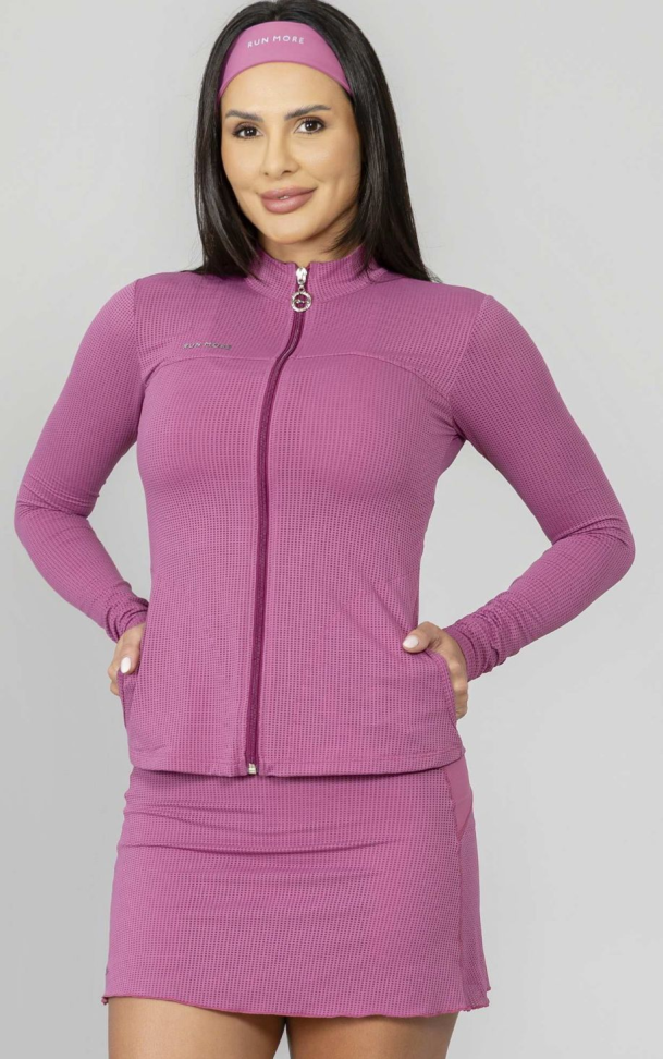 Jaqueta Fit Run More rosa