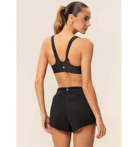 Short Cardio Plissado Vivame Preto