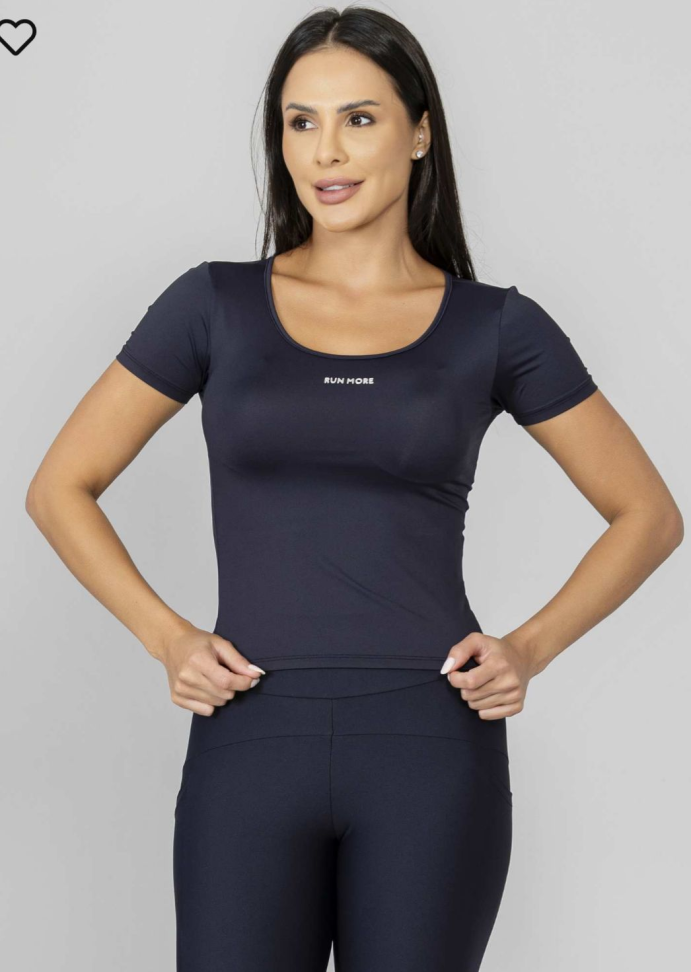 Blusa ajustada Run More Preto