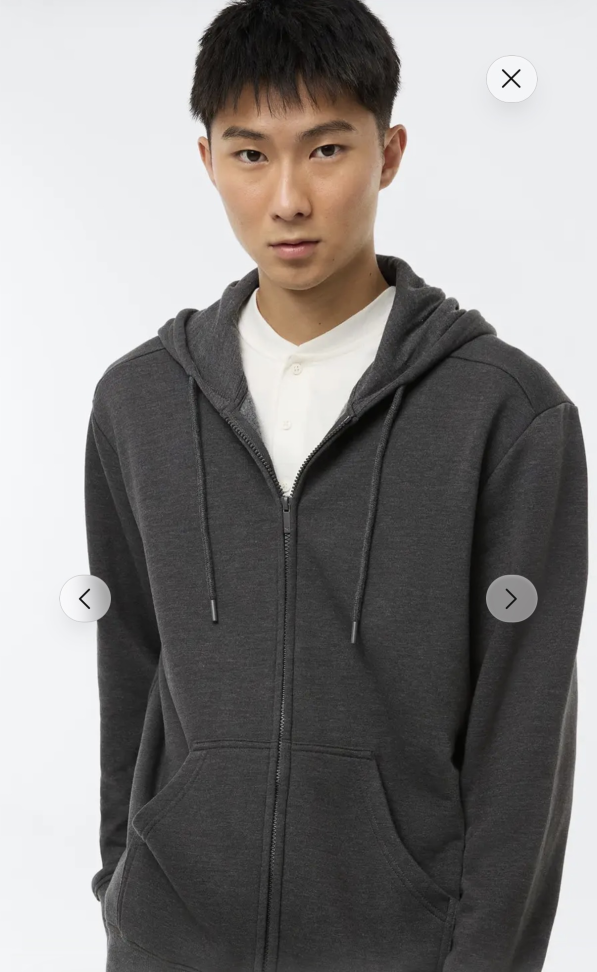 Moletom Cinza Escuro Masculino