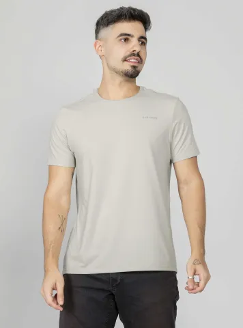 Blusa Manga Curta Run More bege