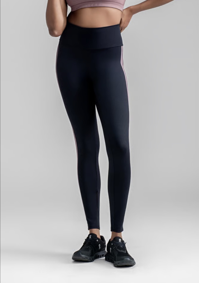 Legging Caroline Larulp preto/rosa
