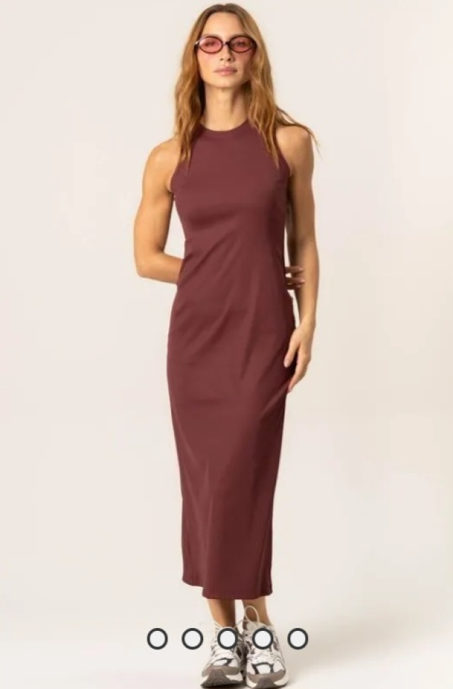 Vestido Rib Matte Vivame bordo