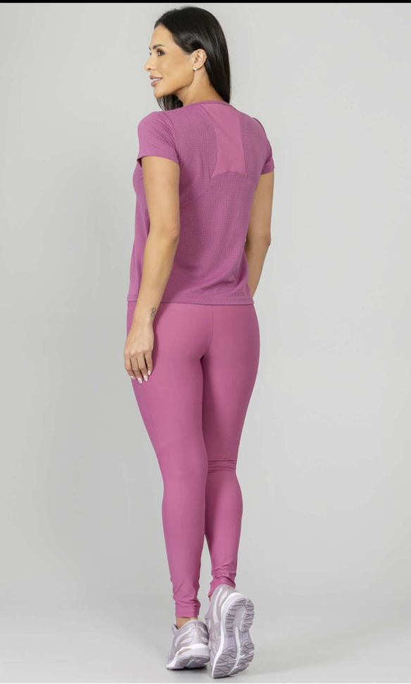 T-Shirt com recortes Run More rosa - #3