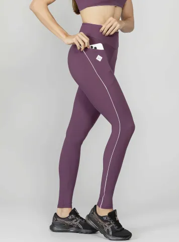 Legging com bolso Run More roxo