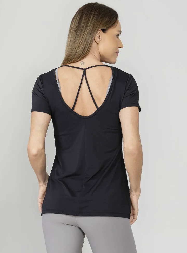 Blusa alongada Rum More preta - #3