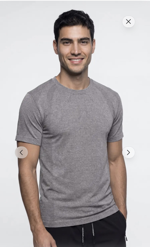 Camiseta Hering Sports Cinza Claro