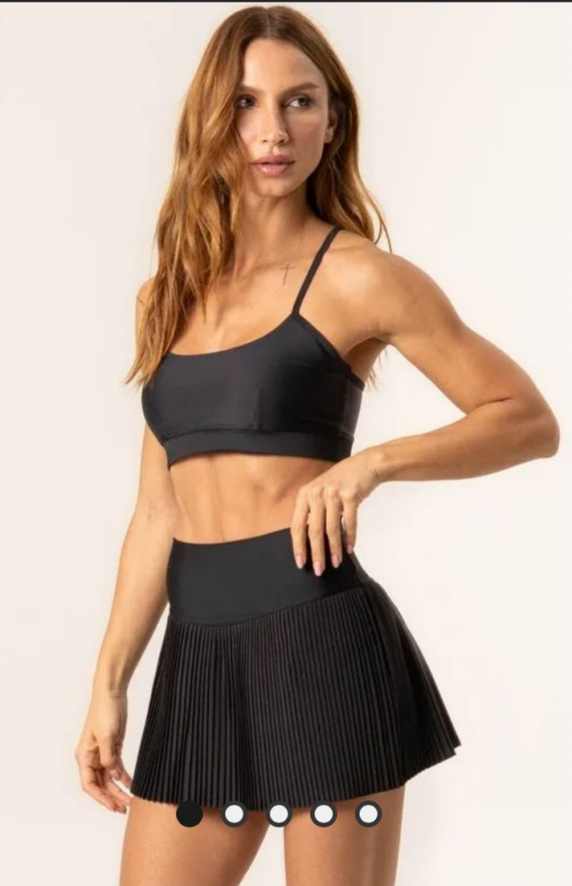 Saia Short Plissado Vivame preto