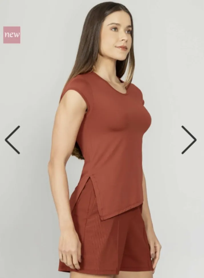 Blusa ajustada Run More ferrugem
