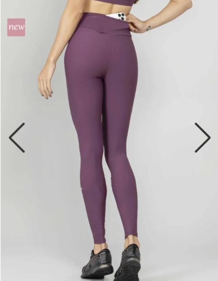 Legging com bolso Run More roxo - #3