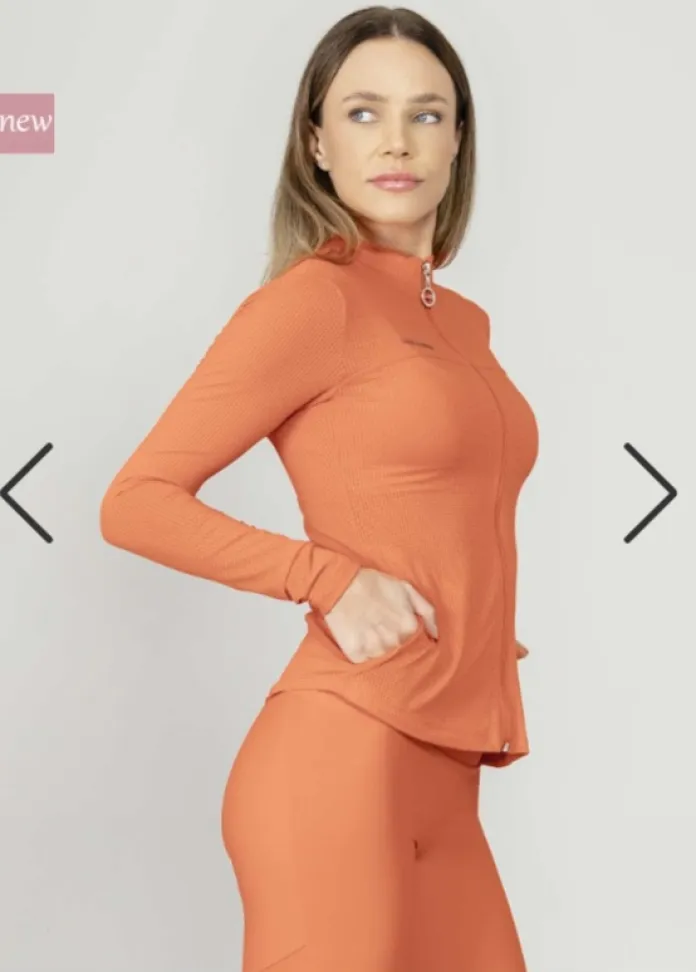 Jaqueta Fit Run More laranja