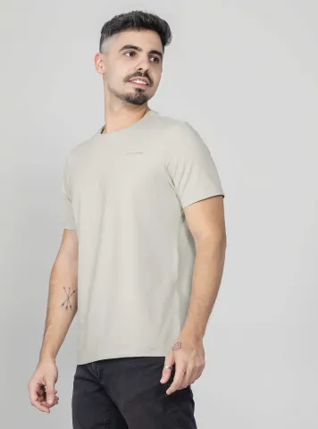 Blusa Manga Curta Run More bege