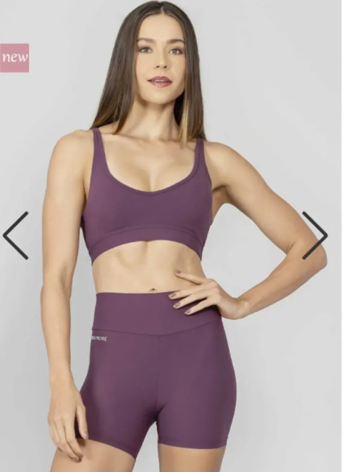 Top media sustentação Run More roxo