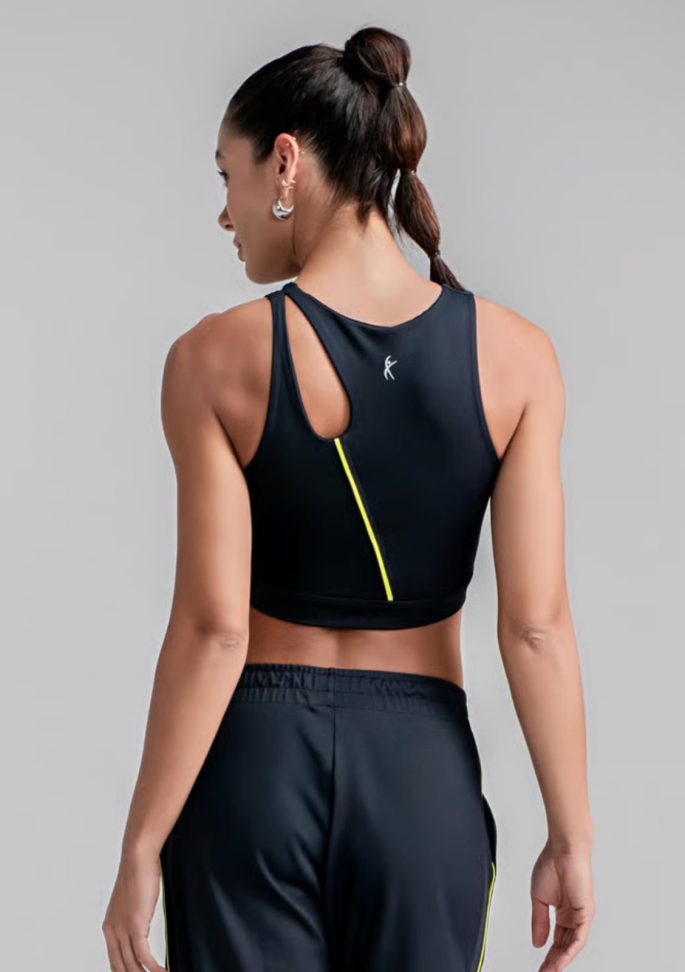 Top Alta sustentação Larulp preto/verde - #3