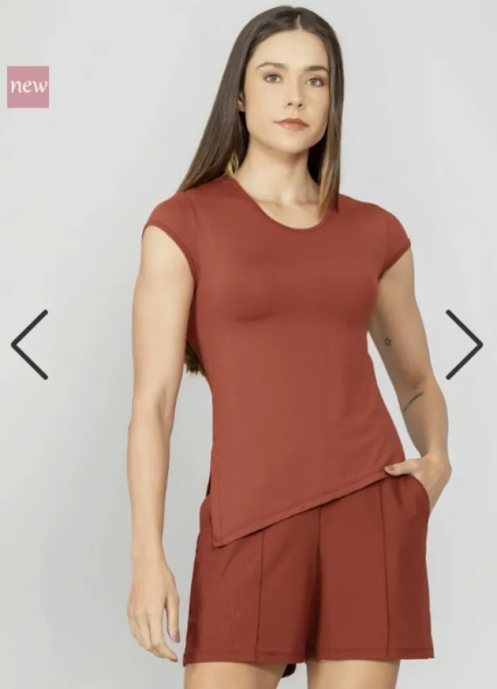 Blusa ajustada Run More ferrugem