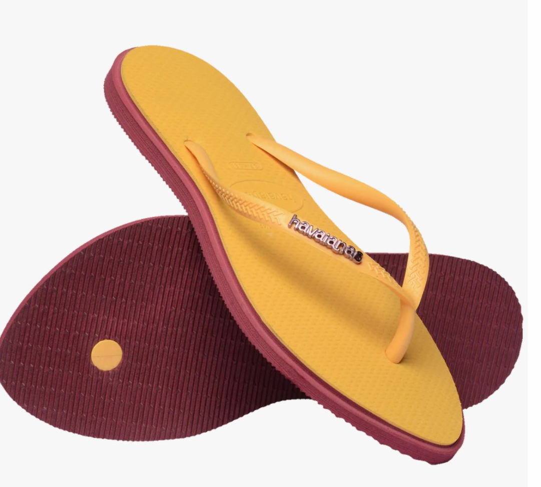 Havaianas Slim Point Marrom/Amarelo