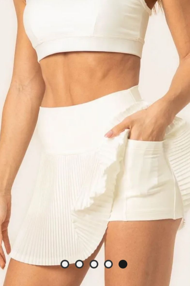 Saia Short Plissado Vivame branco