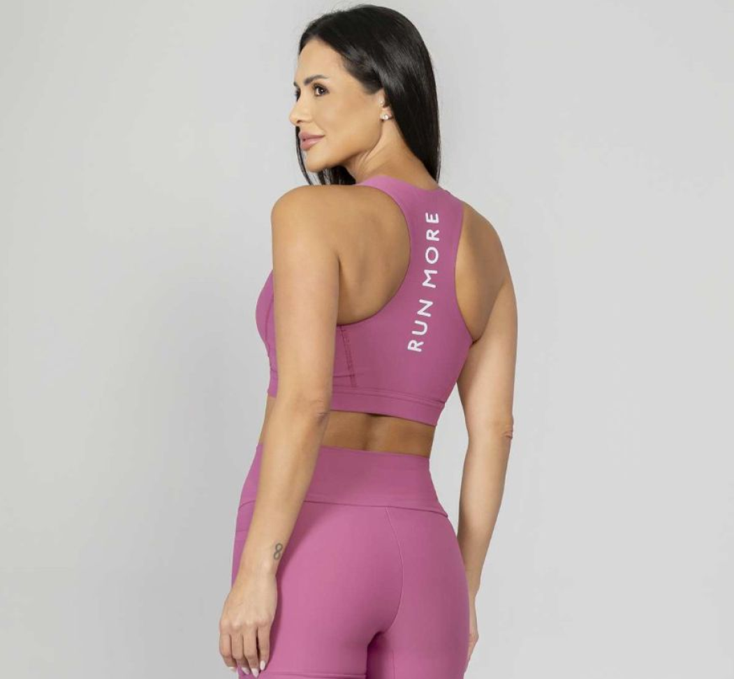 Top Baixa Pace Run More rosa