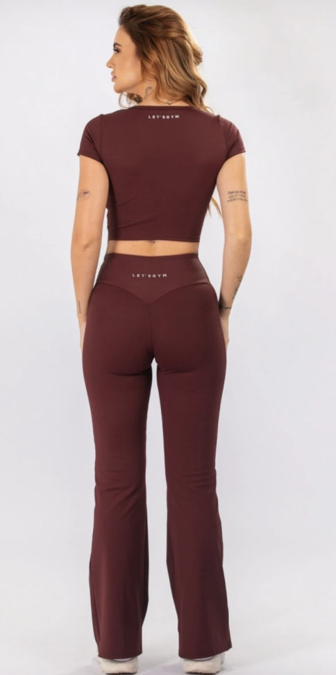 Legging Flare Let’s Gym burgundy - #3