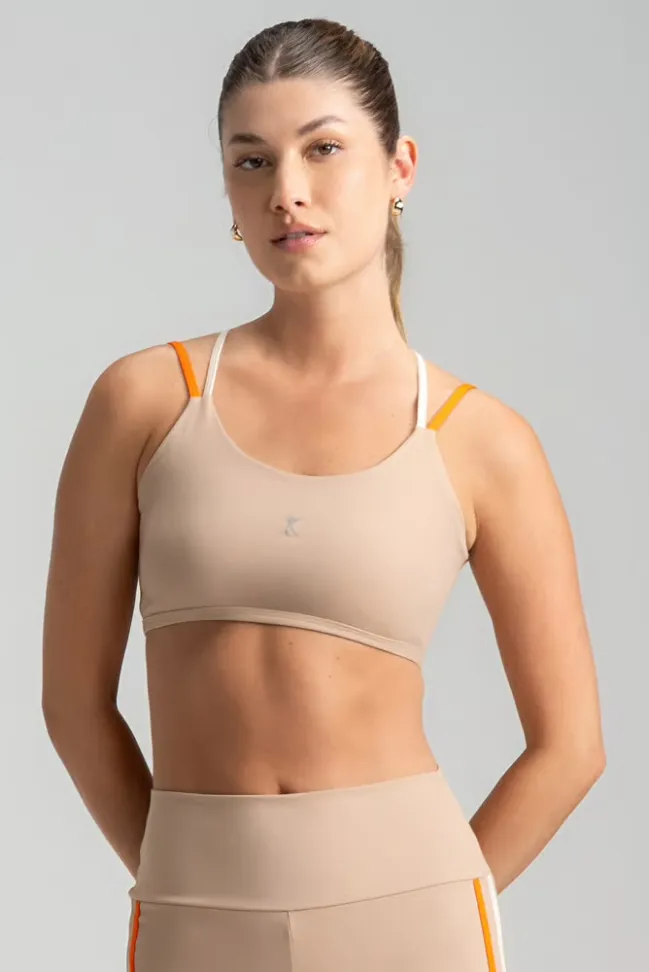 Top Larulp Kayla Bege Cabela/Laranja - #1