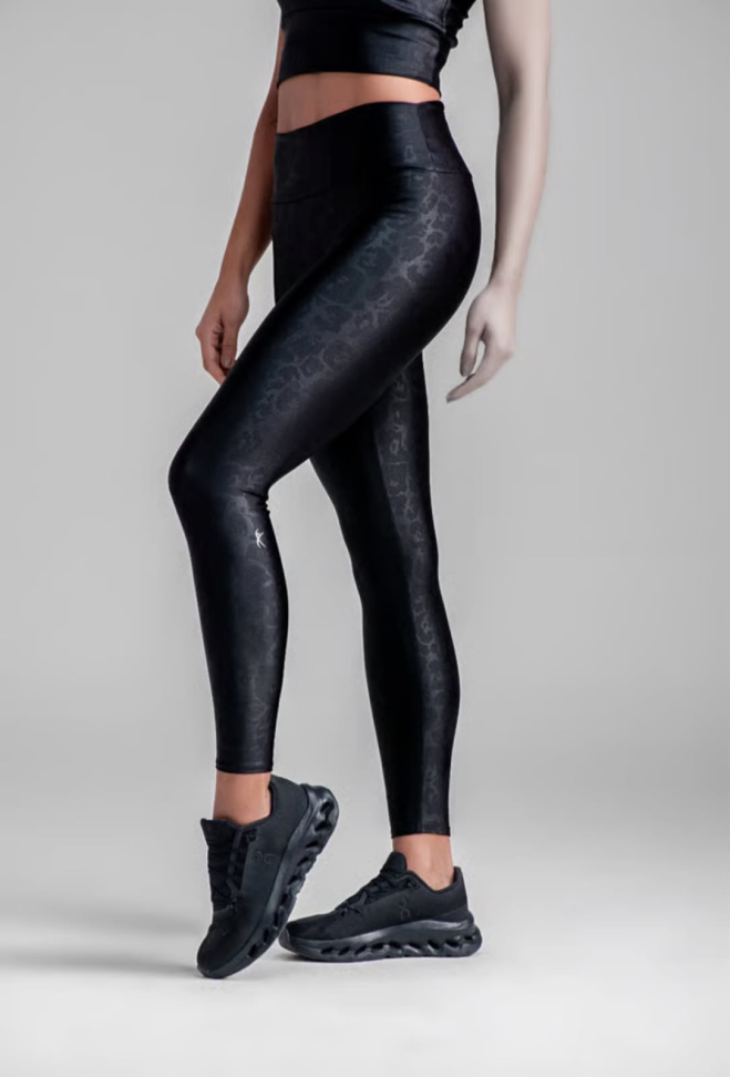 Legging Larulp preto estampa onça - #3