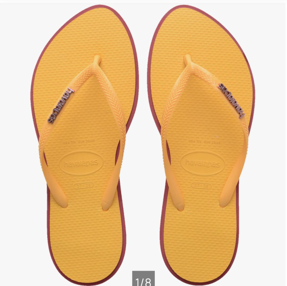Havaianas Slim Point Marrom/Amarelo