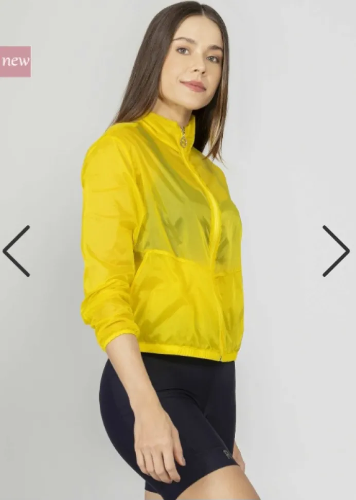 Corta vento Run More amarelo
