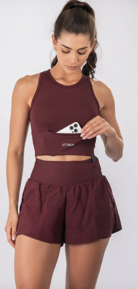 Cropped Run Let’s Gym burgundy - #3