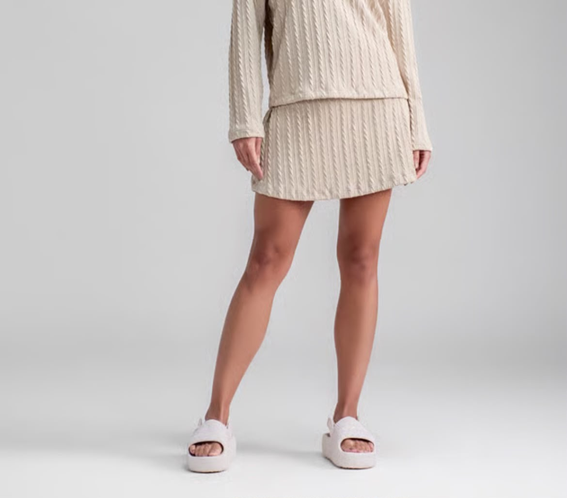 Saia Short Trico Larulp bege