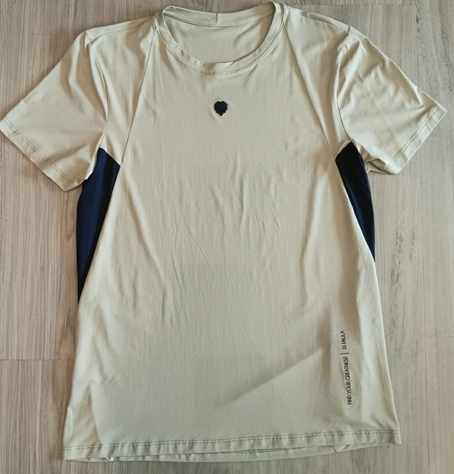 Camiseta Poliamida Di Paula bege médio