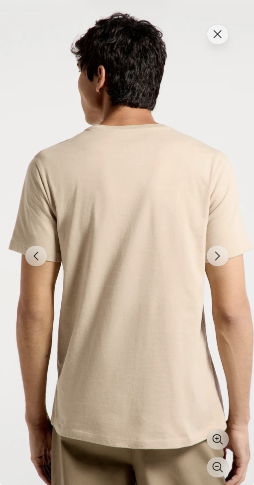 Camiseta Algodão Beje