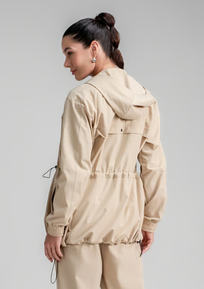 Jaqueta Parka Larulp bege - #3