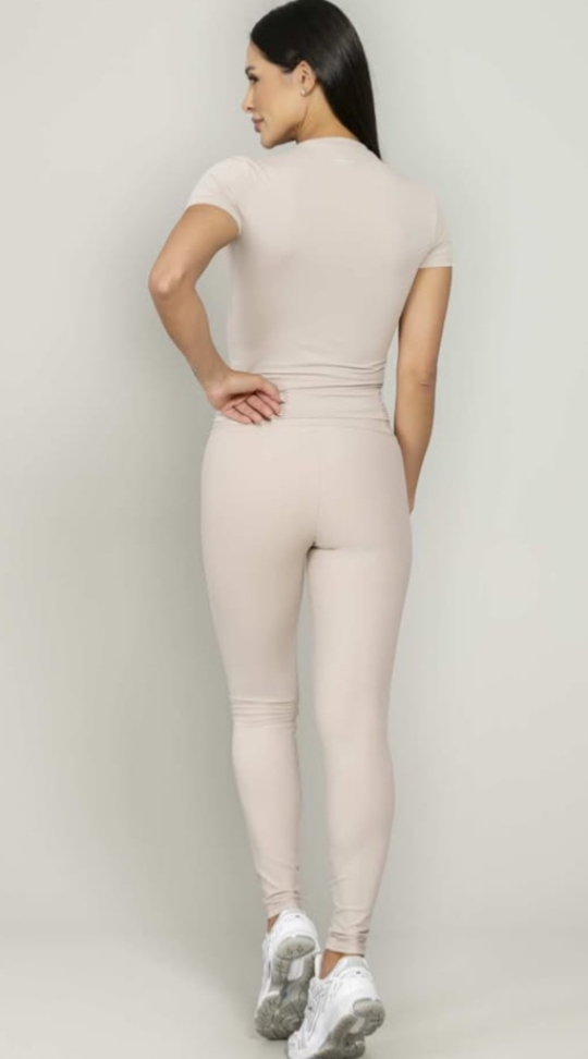 Baby Look com gola Run More bege - #3