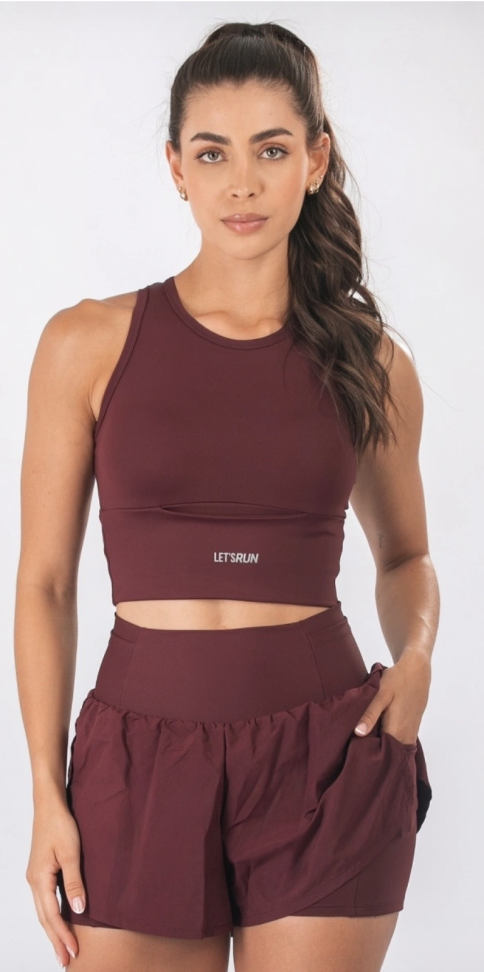 Cropped Run Let’s Gym burgundy