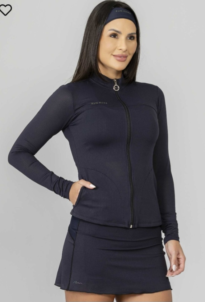 Jaqueta Fit Run More preto