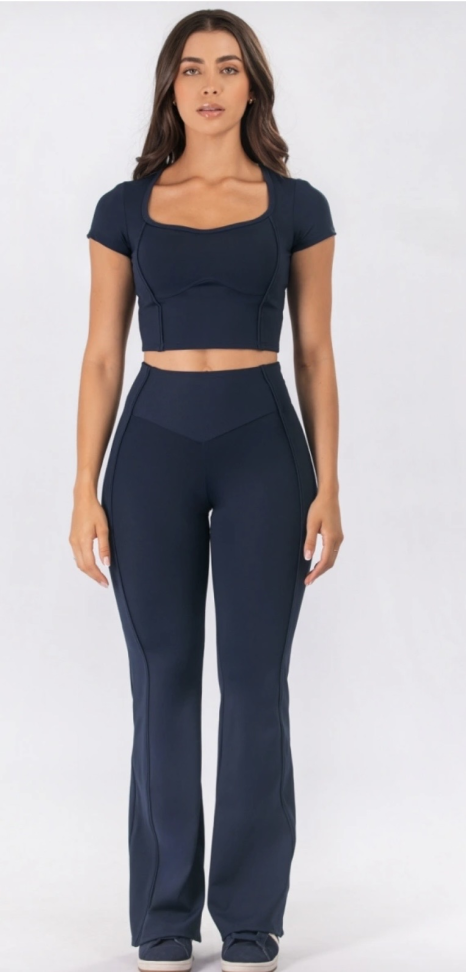Legging Flare Let’s Gym navy blue