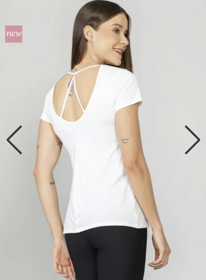 Blusa Alongada com Fenda Run More branco - #3