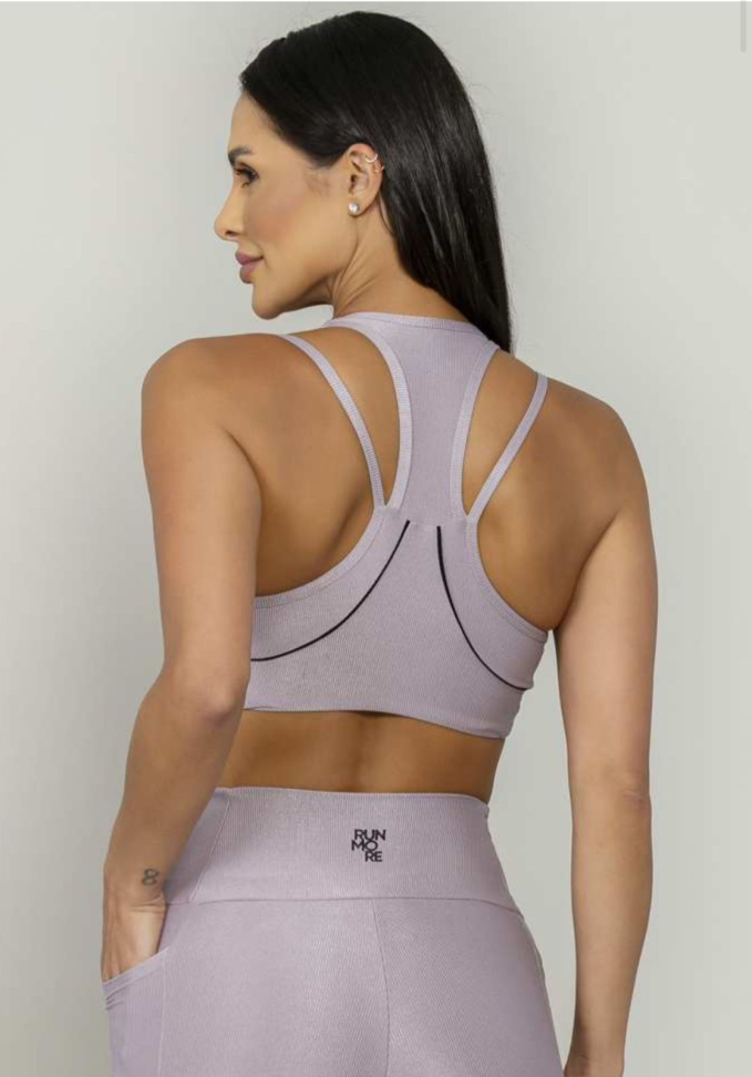 Top Alta sustentação Run More roxo