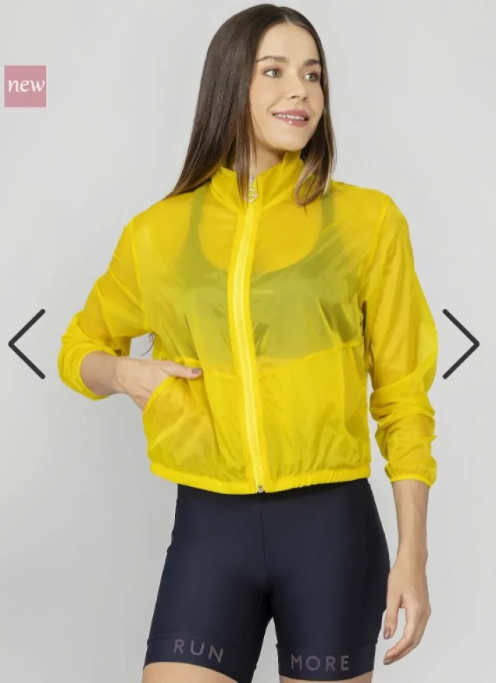 Corta vento Run More amarelo