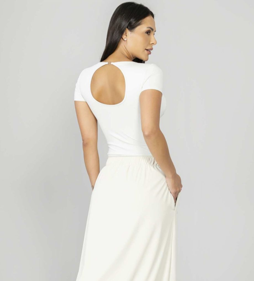 Blusa ajustada Run More bege - #3