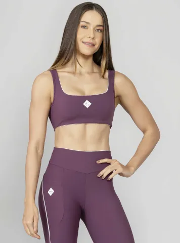 Top Leve sustentação Run More roxo
