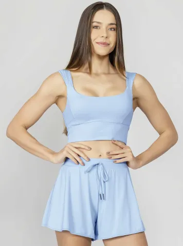 Top Leve sustentação Run more azul